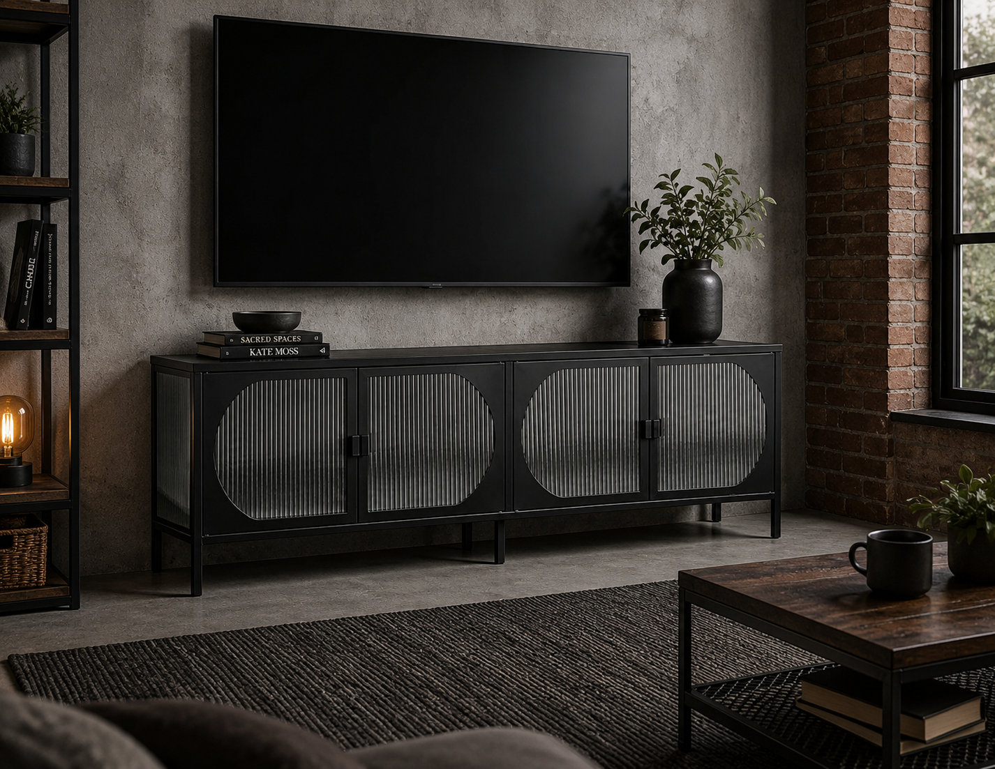Juno Metal Entertainment Unit Black