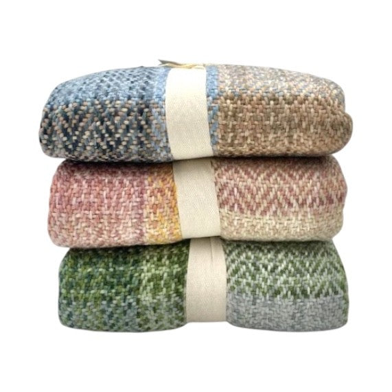 Plaid Throw Blanket Blue