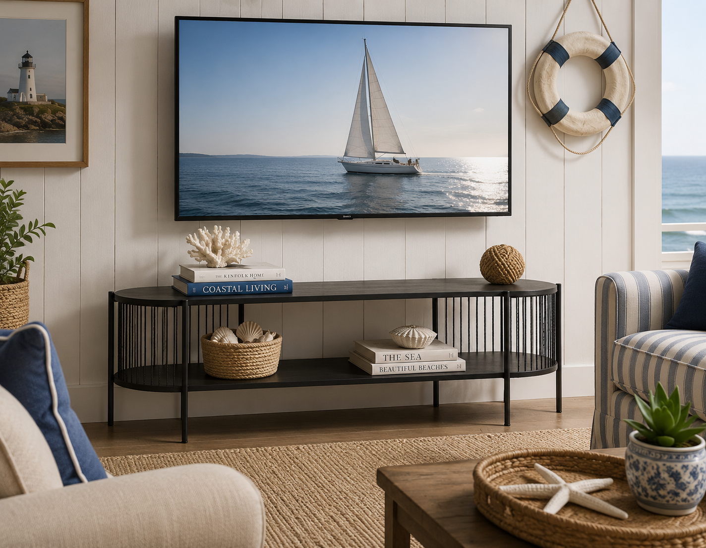 Sabrina Curved Entertainment Unit Black