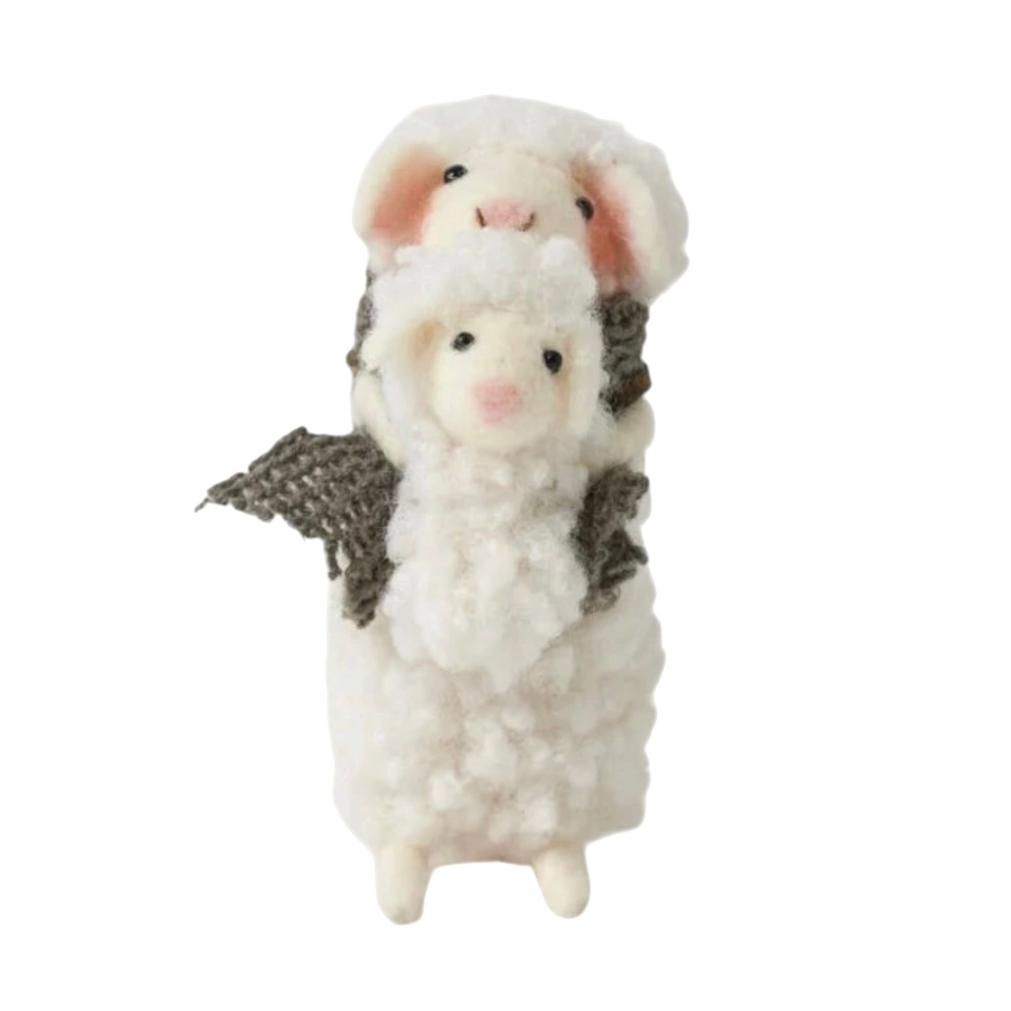 Jiggle & Giggle Baba Wool Felt Sheep Kids Toy Figure