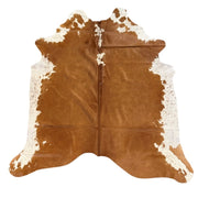 Cow Hide No.17 - Caramel and White