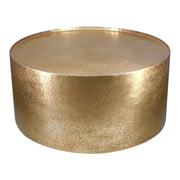Mesima Round Drum Coffee Table Gold - 87cm