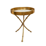 Webb Iron Mirror Side Table - Gold