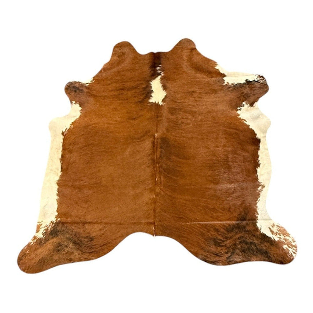 Cow Hide No.17 - Caramel and White
