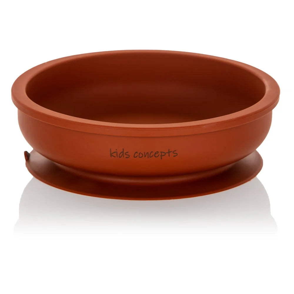 Kids Concepts Silicone Shallow Suction Bowl Clay