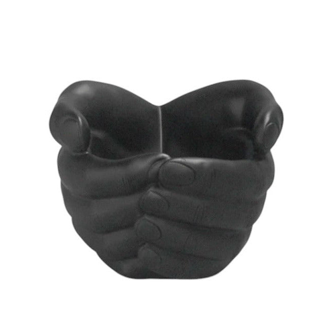 Resin Hand Planter - Black