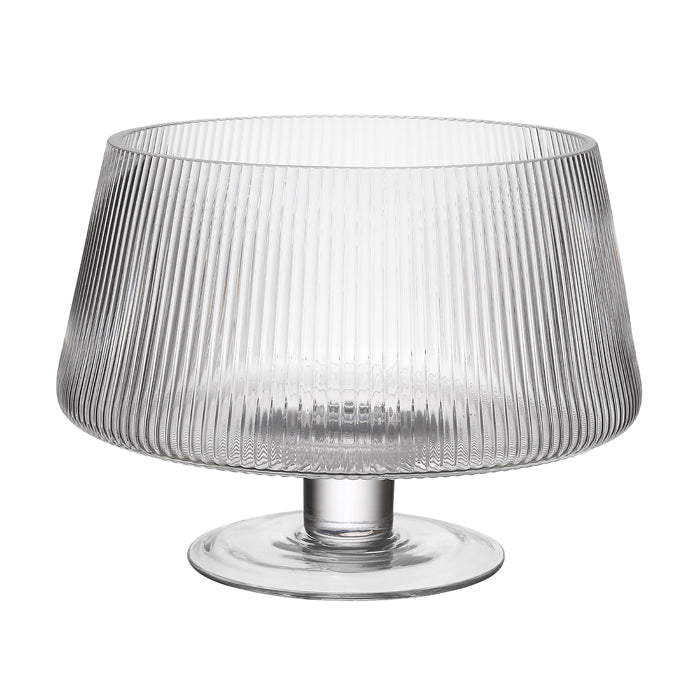 Stacey Glass Ribbed Triffle Bowl - 24 cm