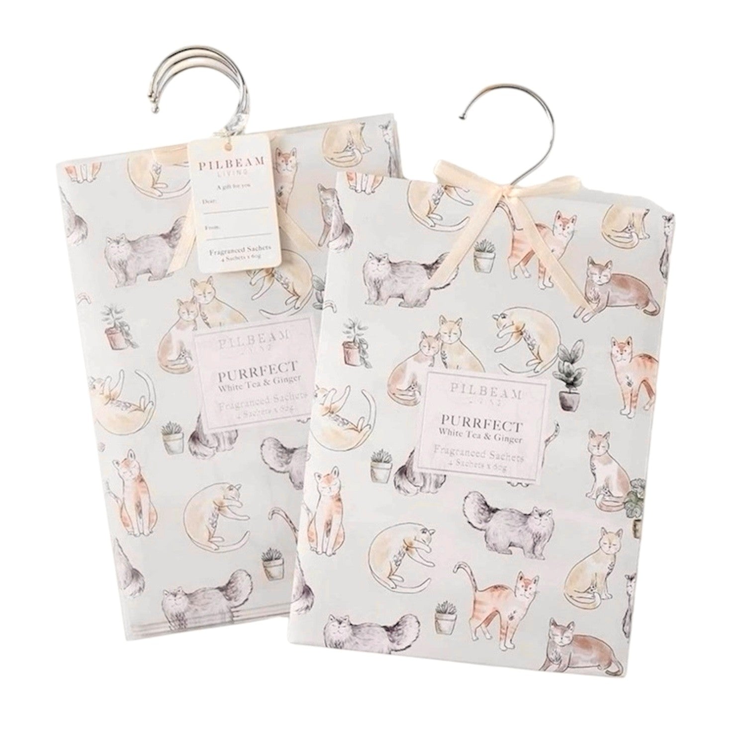 Purrfect Scented Hanging Sachets White Tea and Ginger