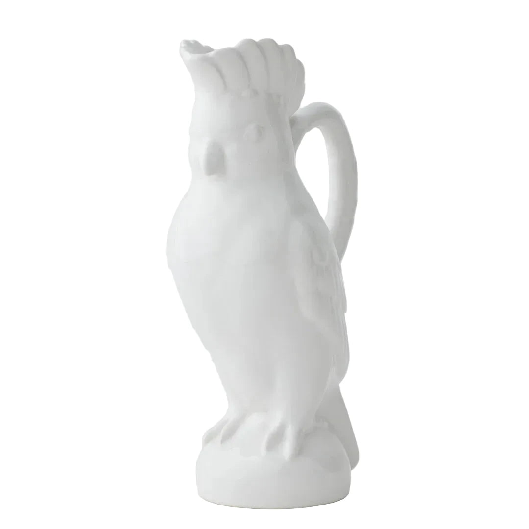 Birdie Jug Ceramic White 30cm