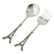 Eiffel Tower Set of 2 Salad Servers - Antique Silver
