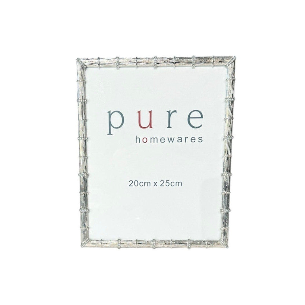 Silver Bamboo Photo Frame 20cm x 25cm