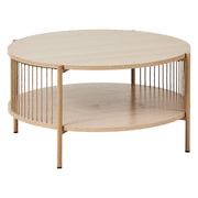 Sabrina Curved Coffee Table Natural - 76cm