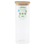 Pebbly Stackable Glass and Bamboo Canister 2.2L