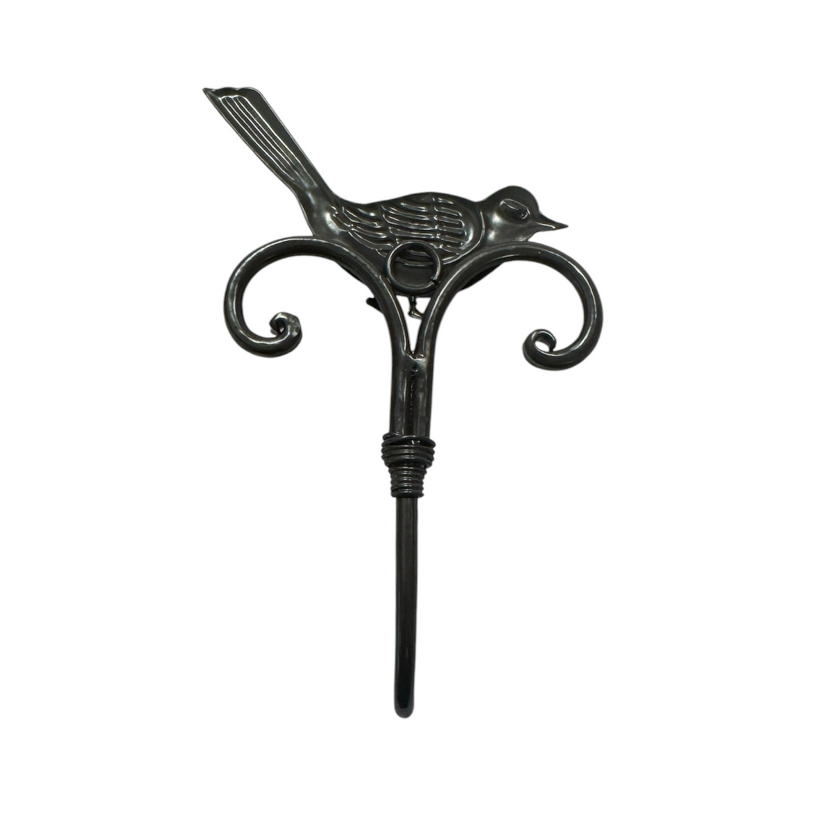 Bird Metal Wall Hook 19cm Dark Brown
