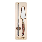 Laguiole Silhouette 2 Pce Cake Serving Set - Wooden look
