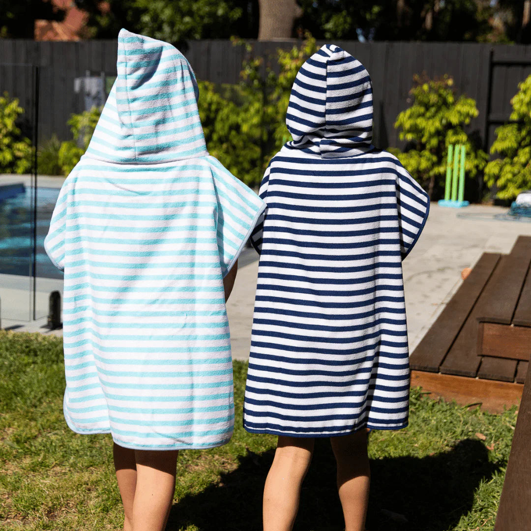 Children's Beach Towel - Navy Stripe
