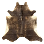 Cow Hide No.7 - Dark Brown and White