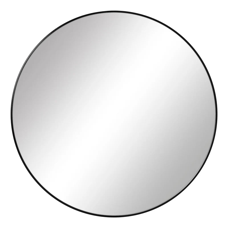 Lucinda 90cm Round Wall Mirror Black