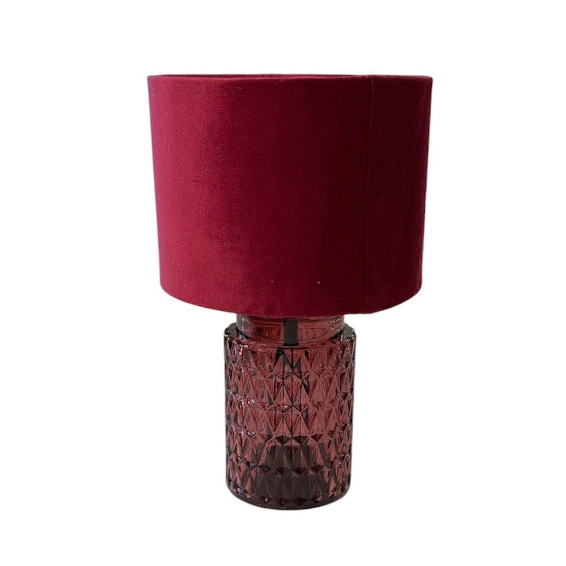 Battery Operated Lamp with Velvet Shade