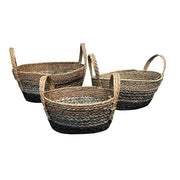 Gorr Seagrass Set of Three Baskets Oval