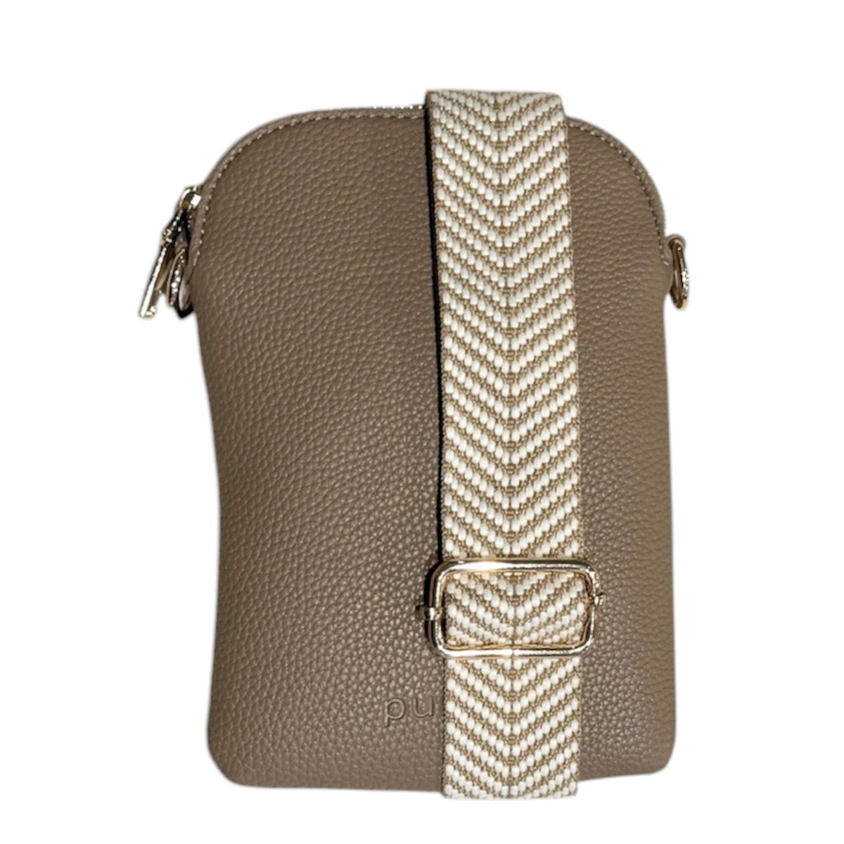 Punch Vegan Leather Walker Bag - Mocha