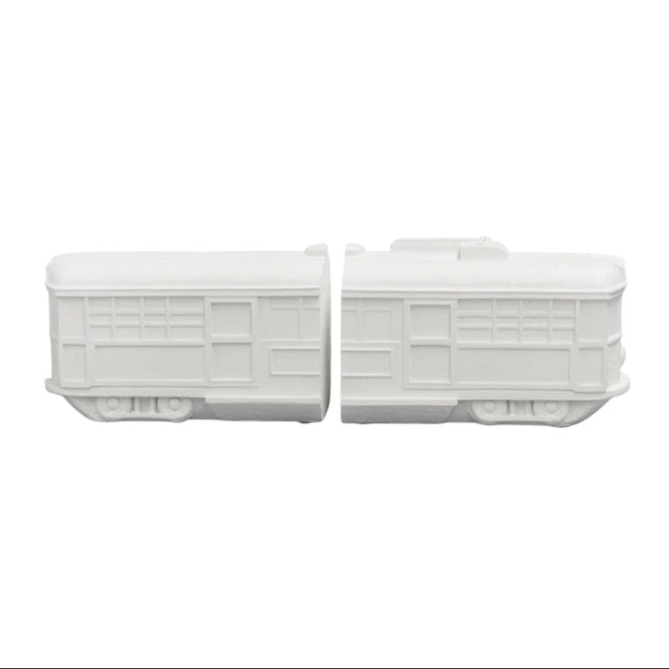 Tram Bookends - White