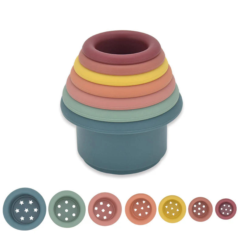 Kids Concepts Silicone Stack Hats Multi Colour