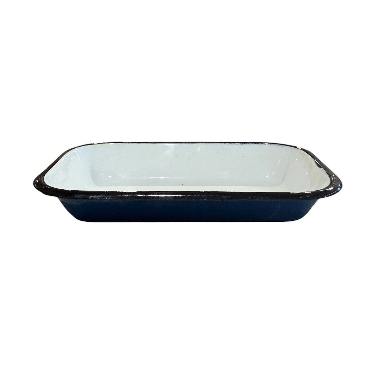 Pickle Tray Enamel Blue with Black Rim
