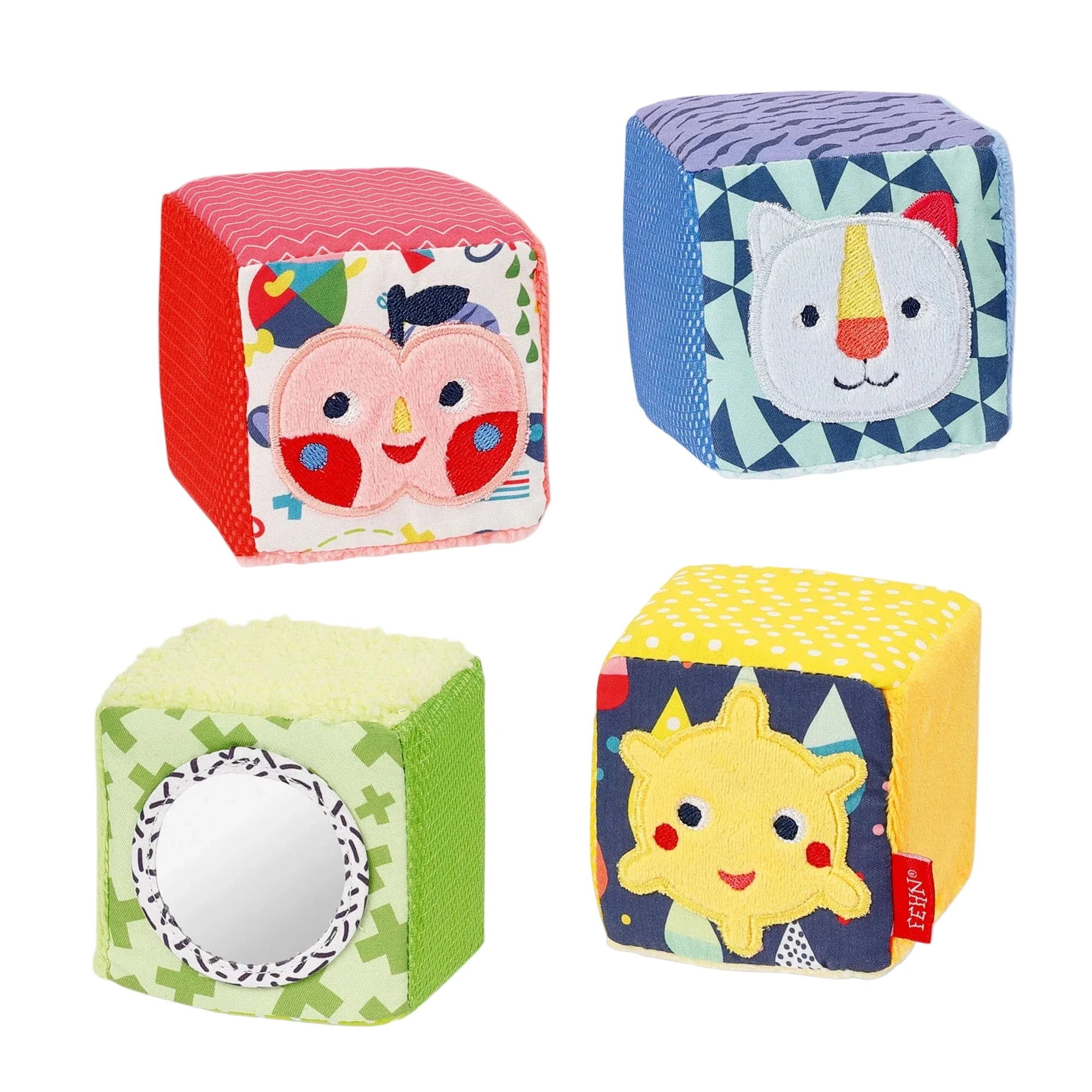 fehn Set of 4 Cubes Kids Sensory Toy