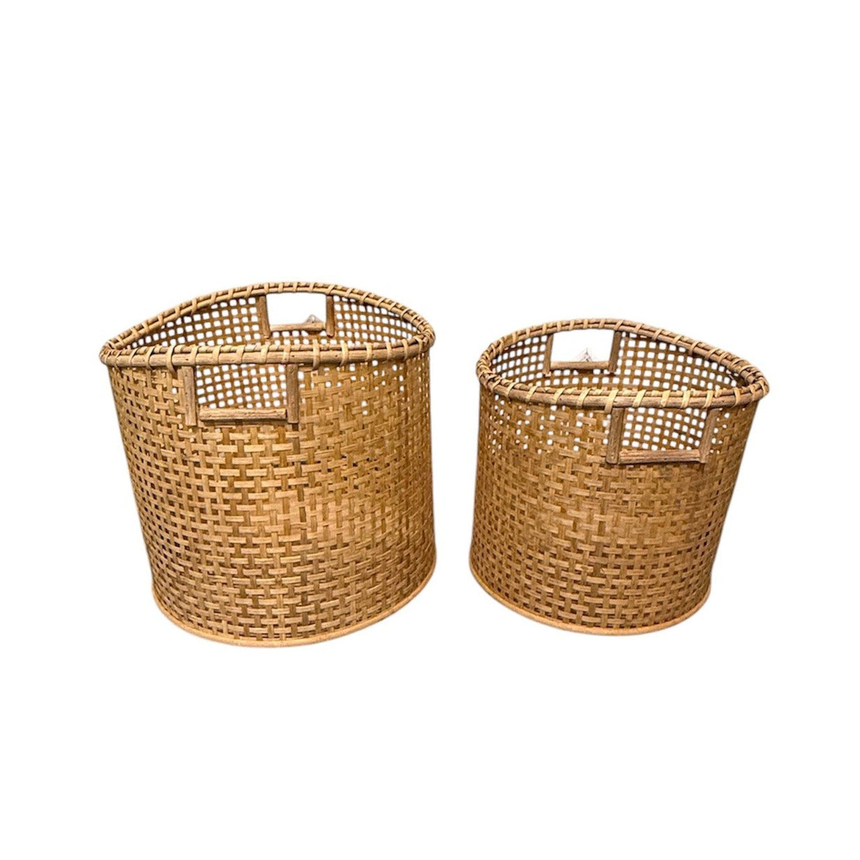 Aldo Round Rattan Set of Two Baskets