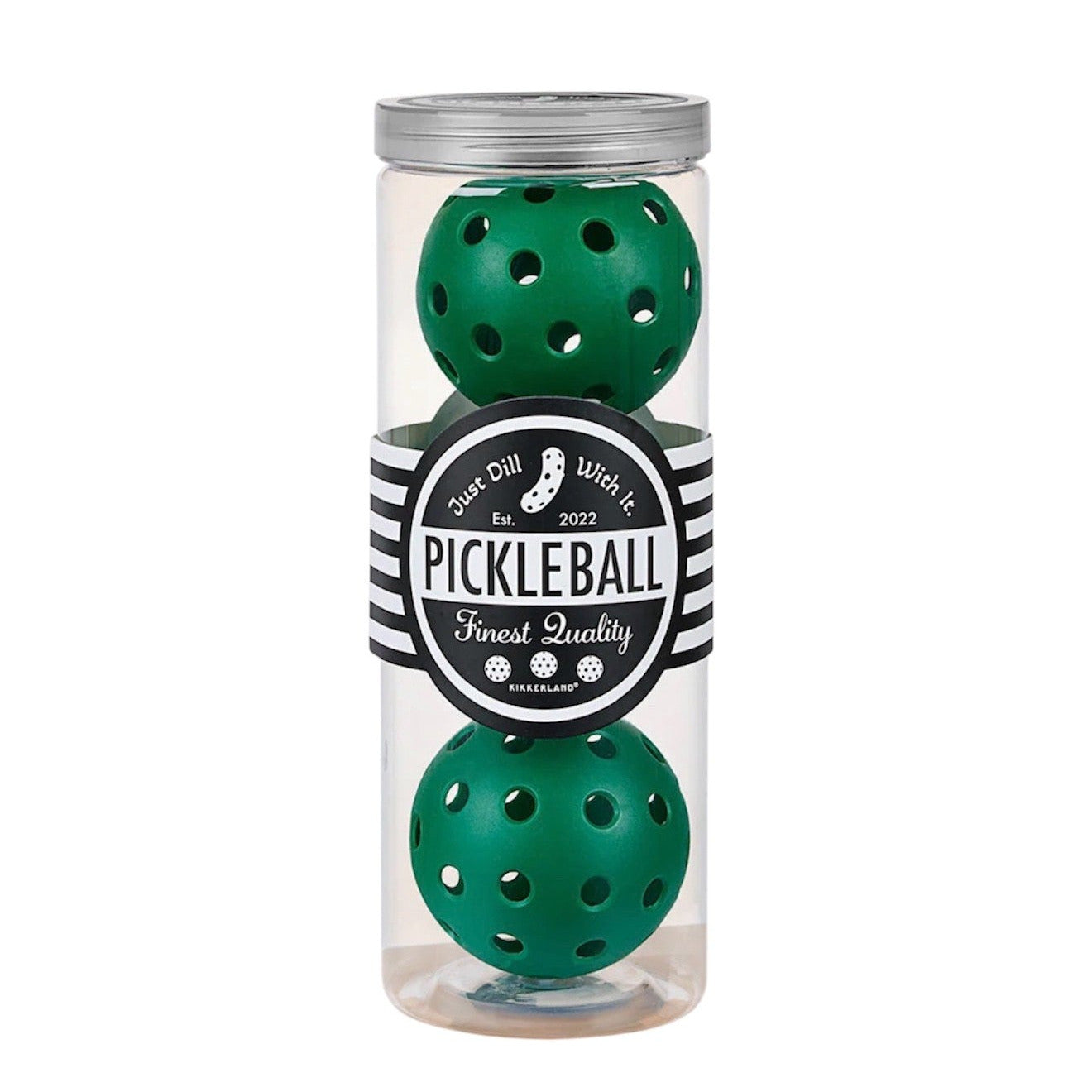 Kikkerland Jar of 3 Pickleballs
