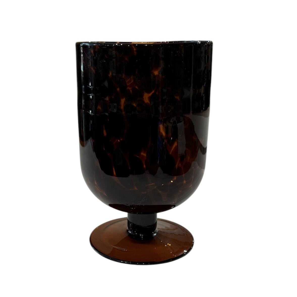 Footed Glass Ocelot Vase Large