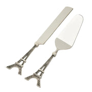 Eiffel Tower Set of 2 Cake Servers - Antique Silver