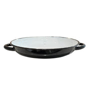 Ragout Dish Enamel Black and White 25cm