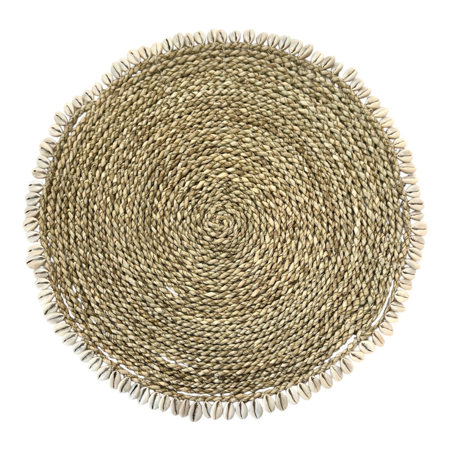 Ivory House Ali Cowrie Round Placemat Natural 35cm