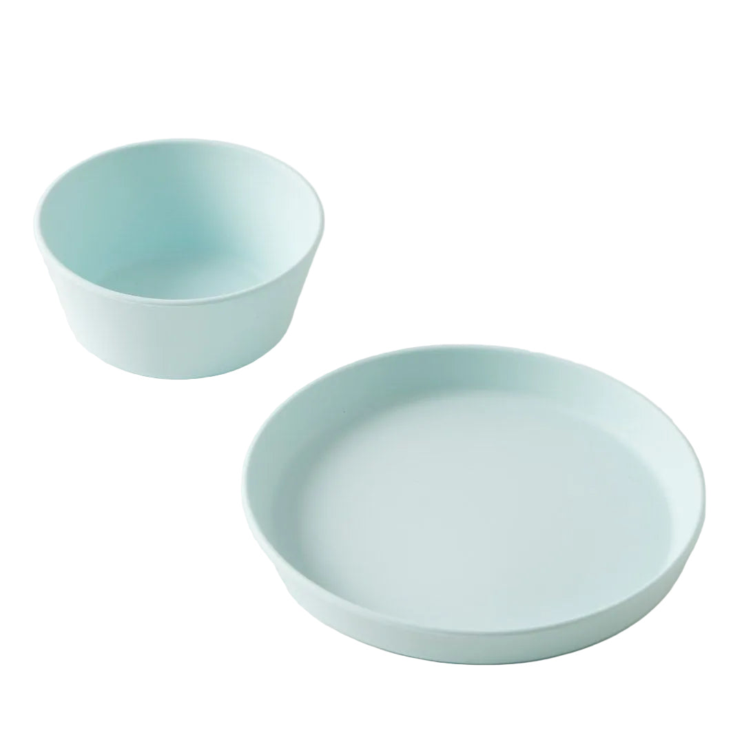 Jiggle & Giggle Riley Silicone 2 Piece Kids Dining Set - Blue