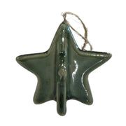 Ceramic Hanging Star - Green