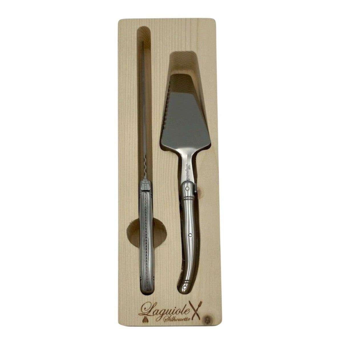 Laguiole Two Piece Cake Set - Silver