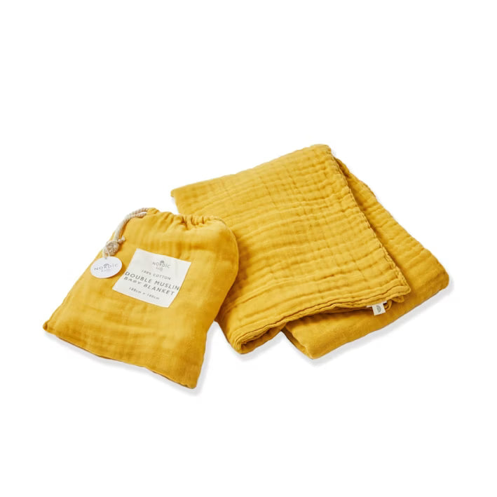 Nordic Kids Baby Double Blanket Set - Yellow