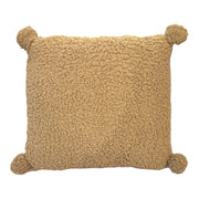 Pom Pom Boucle Cushion Caramel Brown 40cm