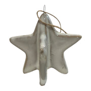 Ceramic Hanging Star - White