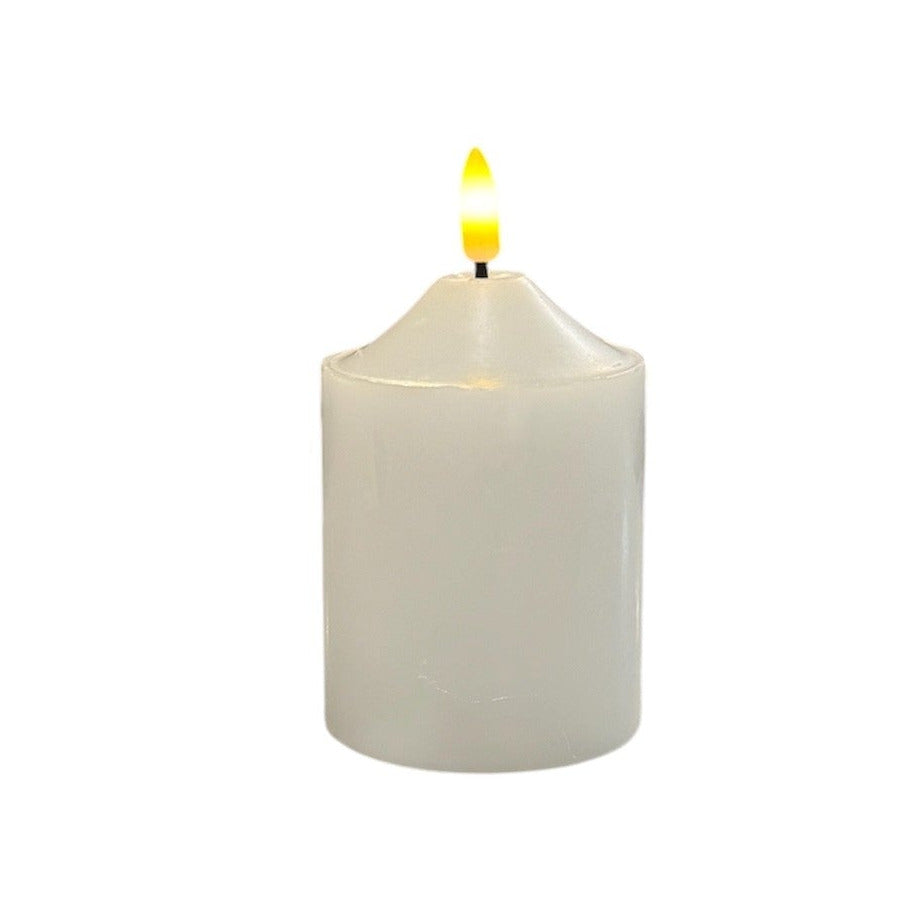 Battery Operated Pillar Candle 13cm