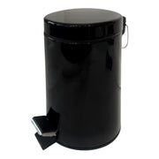 Bathroom Bin with Pedal 25cm - Black