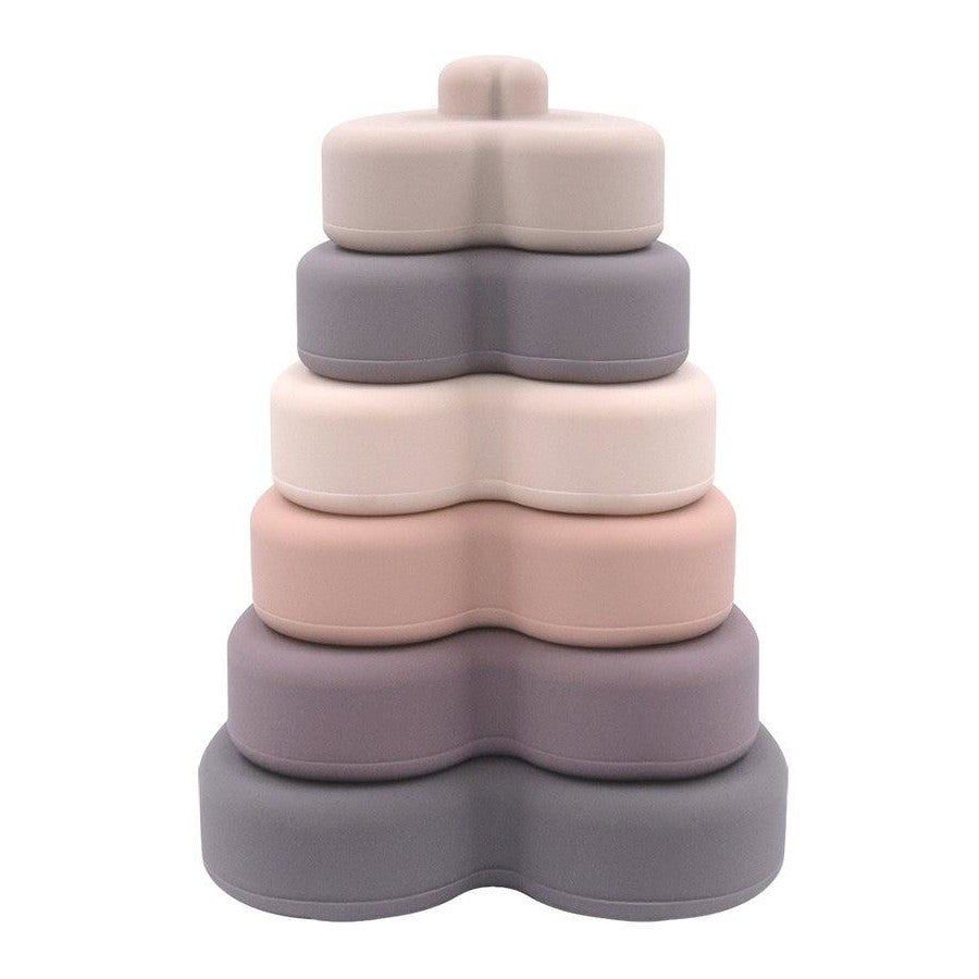 Kids Concepts Silicone Stacking Hearts Purple