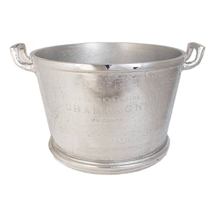 Beale Champagne Bucket With Handles Silver 22cm