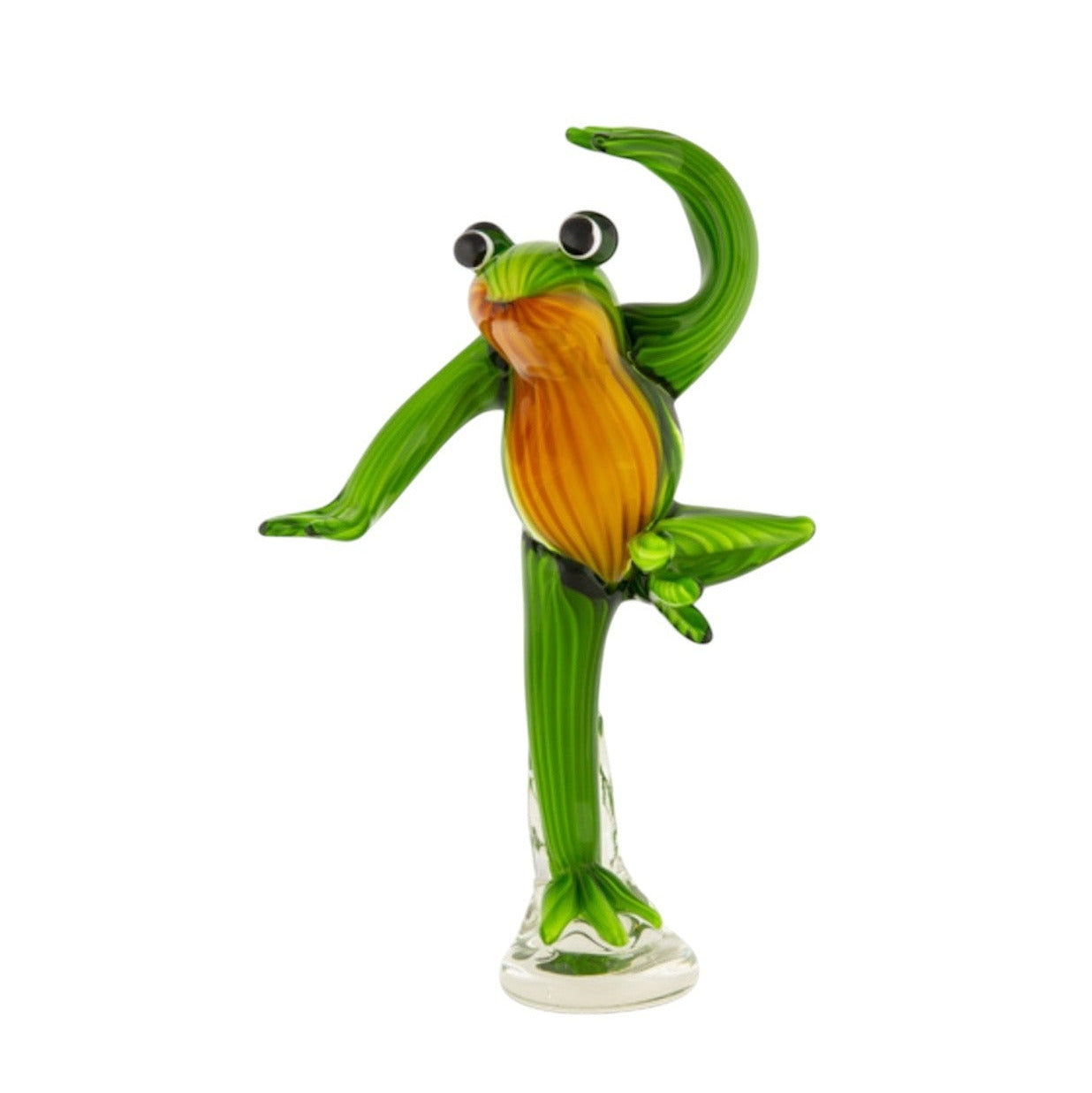 Glass Yoga Frog  -  38cm