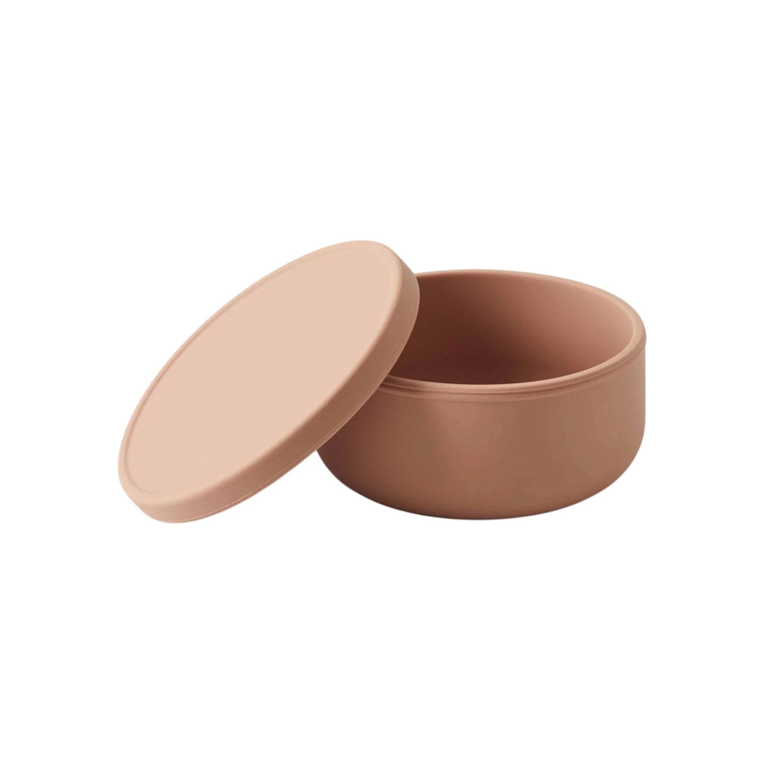 Nordic Kids Silicone Bowl with Lid Terracotta