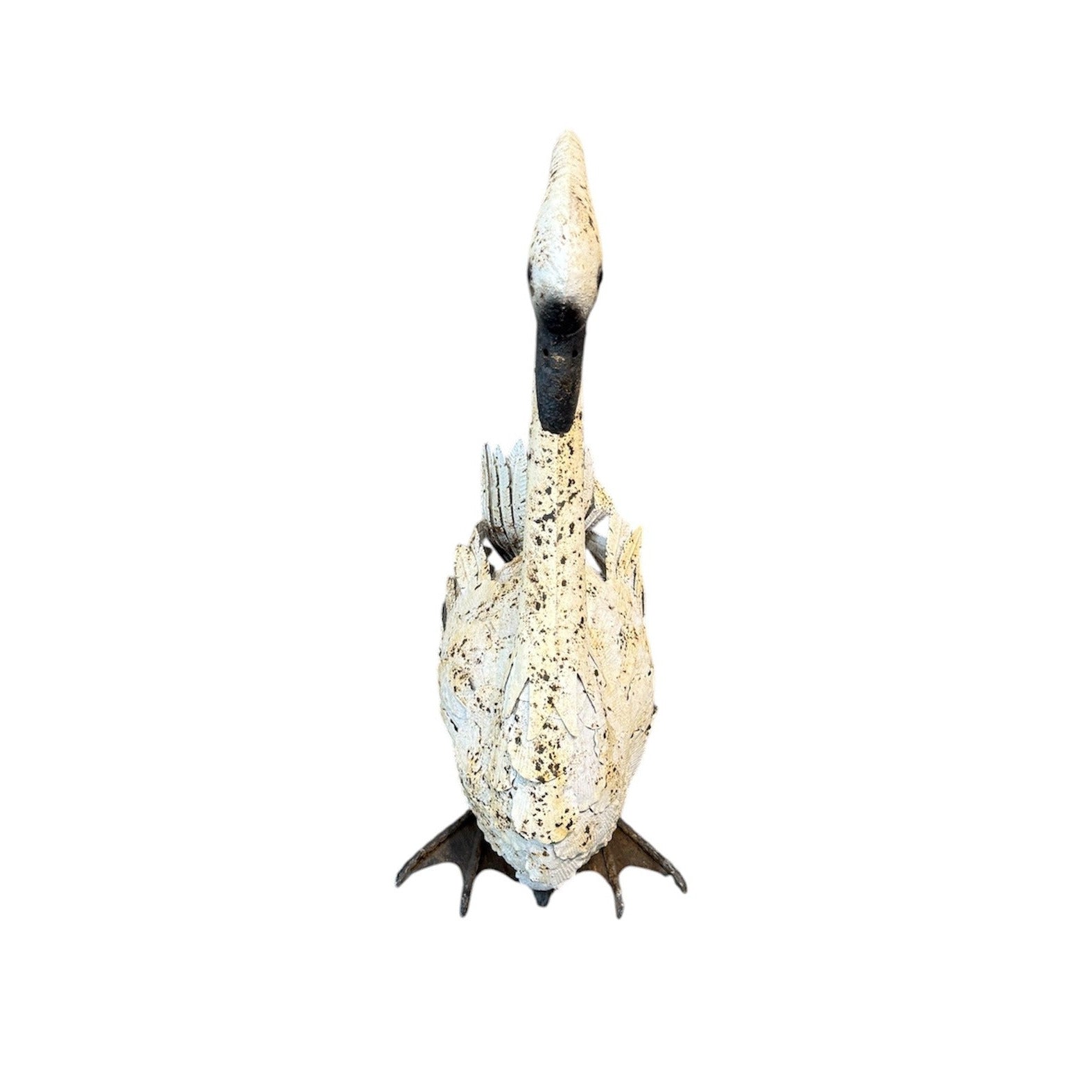 Metal Swan Rust 72cm