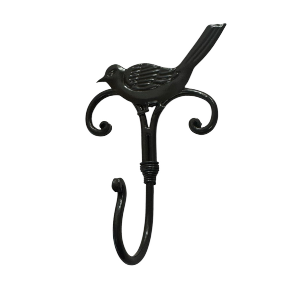Bird Metal Wall Hook 19cm Dark Brown