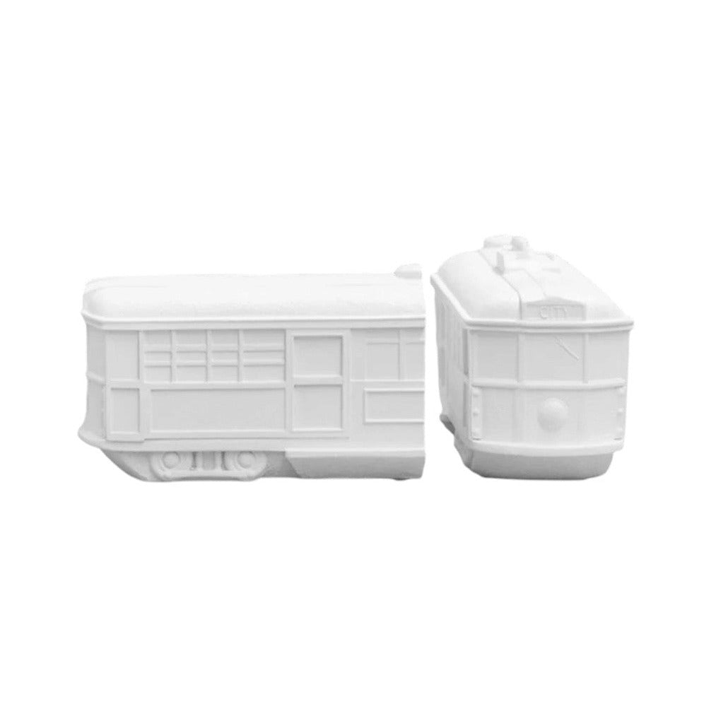 Tram Bookends - White